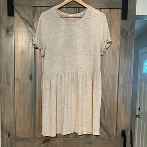 Altar’d State Casual Cream Short Sleeve Dress Size L